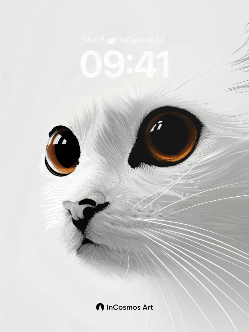 Serene Gaze Wallpaper with Whispering Fur