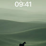 Serenity Ridge Wallpaper with Lone Horse Silhouette wallpaper for iPhone, iPad & Mac