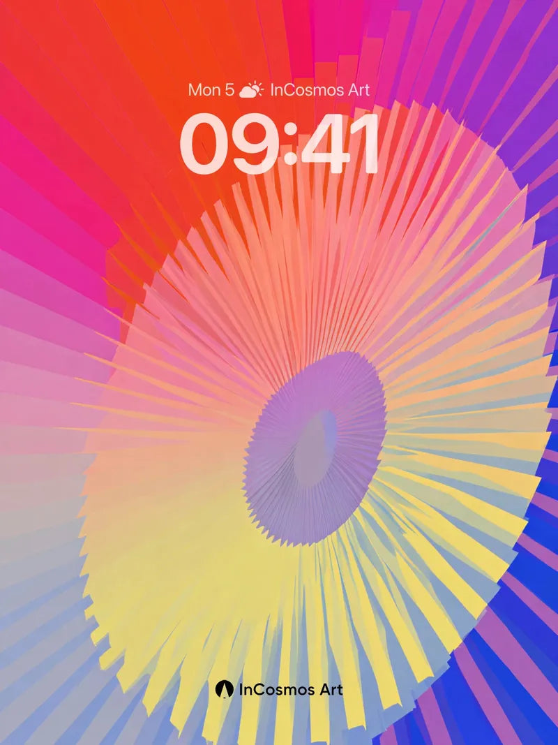 Radiant Spiral Wallpaper with Prism Light