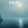 Misty Solitude Wallpaper with Distant Sunlight wallpaper for iPhone, iPad & Mac