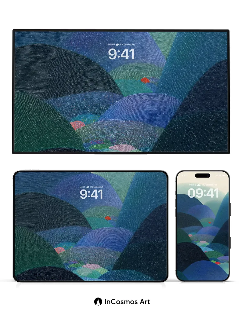 Serenity Wave Wallpaper with Whispering Textures