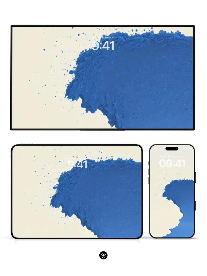 Blue Wave Wallpaper 4K for iPhone Lock Screen