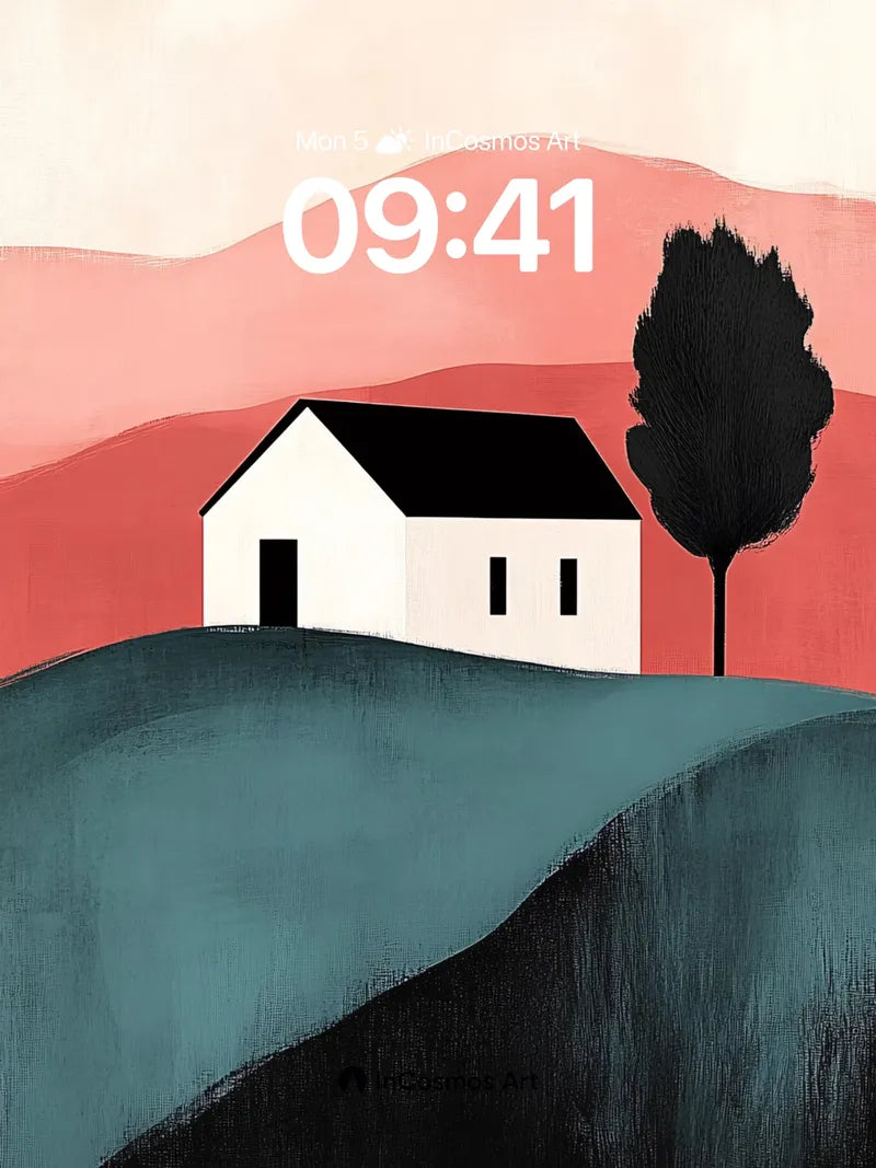 Serenity Ridge Wallpaper with Midnight Tree