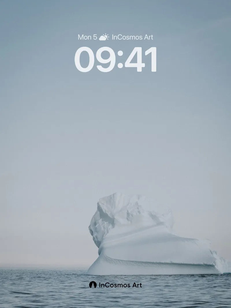 Serene Iceberg Wallpaper with Ethereal Light