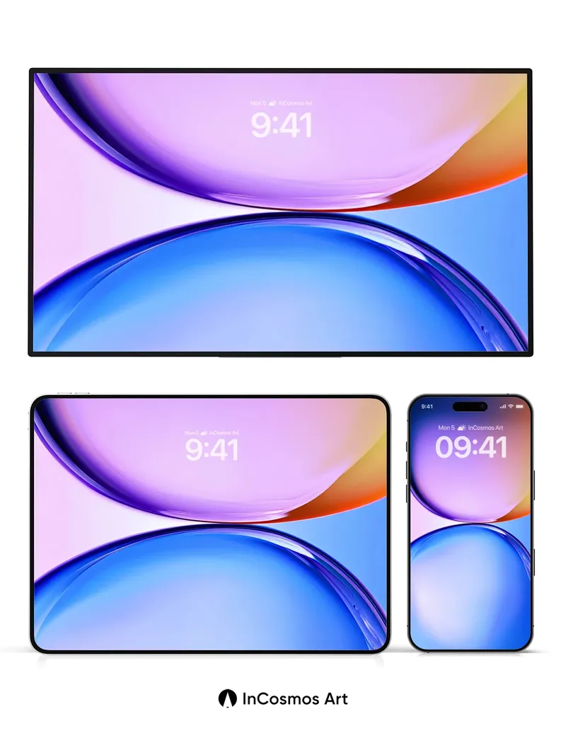Liquid Horizon Wallpaper with Cosmic Gradient