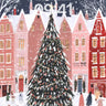 Snowfall Whimsy Wallpaper with Gilded Tree wallpaper for iPhone, iPad & Mac