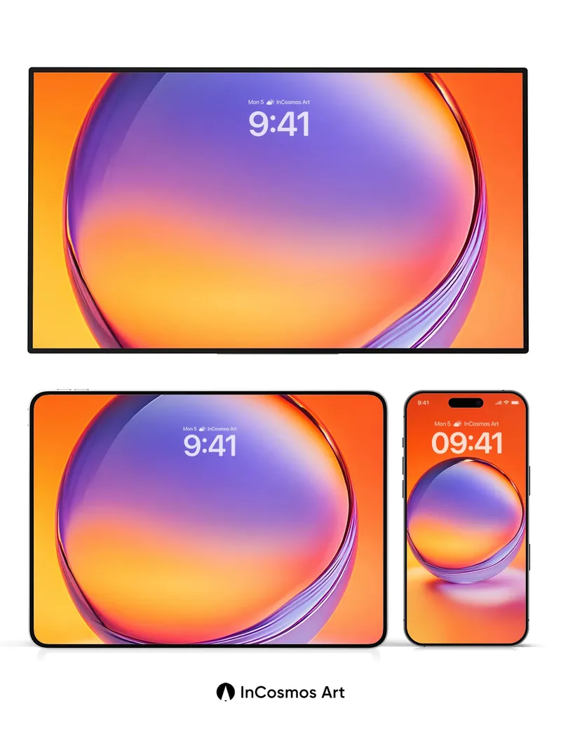 Luminous Orb Wallpaper with Ethereal Reflections