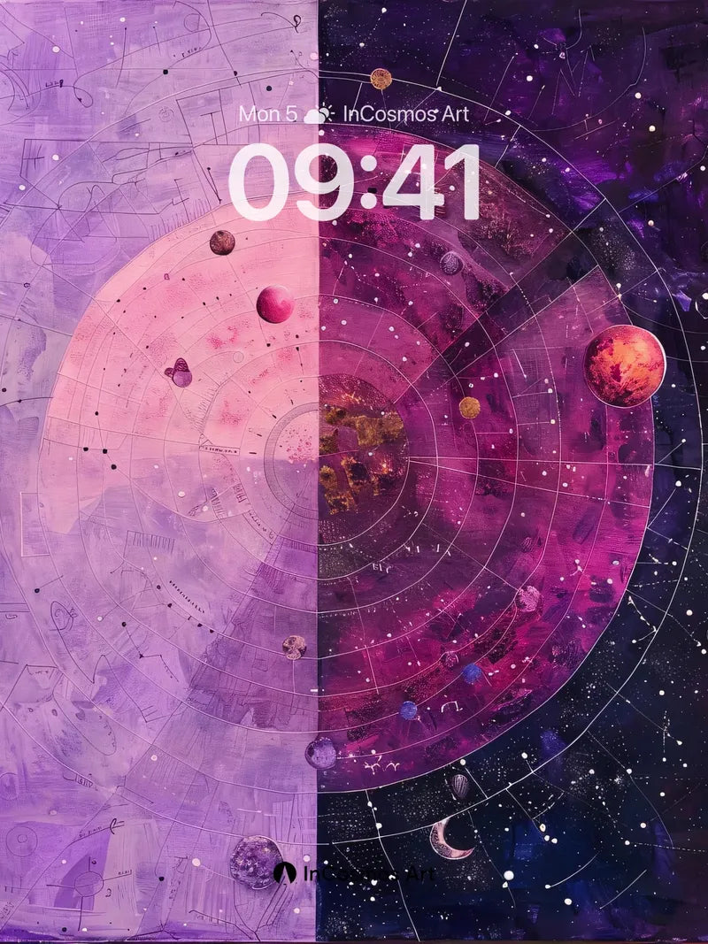 Cosmic Divide Wallpaper with Celestial Cartography wallpaper for iPhone, iPad & Mac