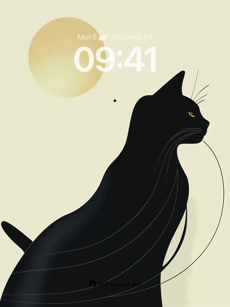 Silent Moonlight Wallpaper with Whispering Lines