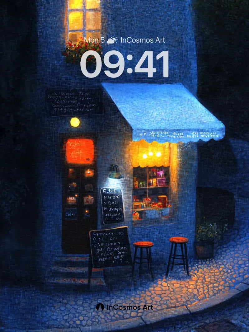 Midnight Nook Wallpaper with Warm Light Embrace