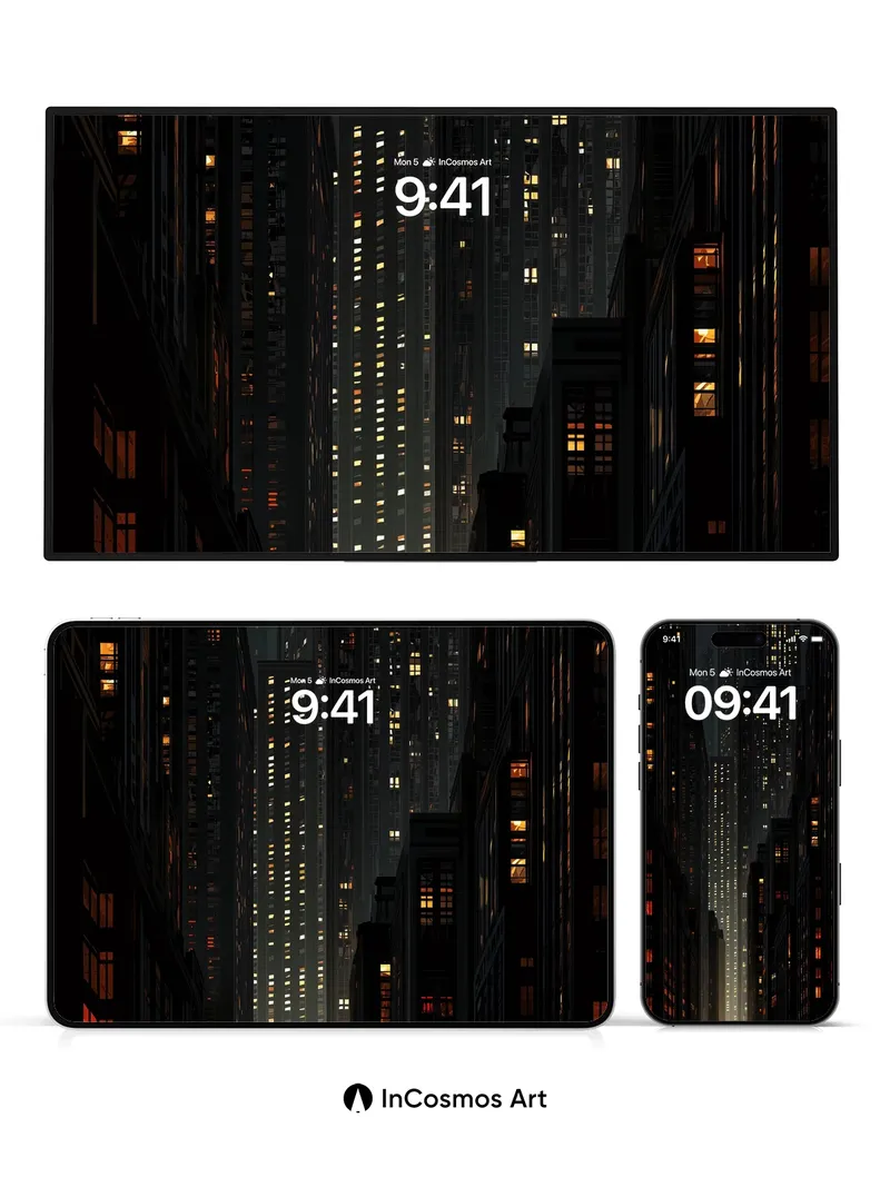 Neon Canopy Wallpaper with Vertical Light Veins