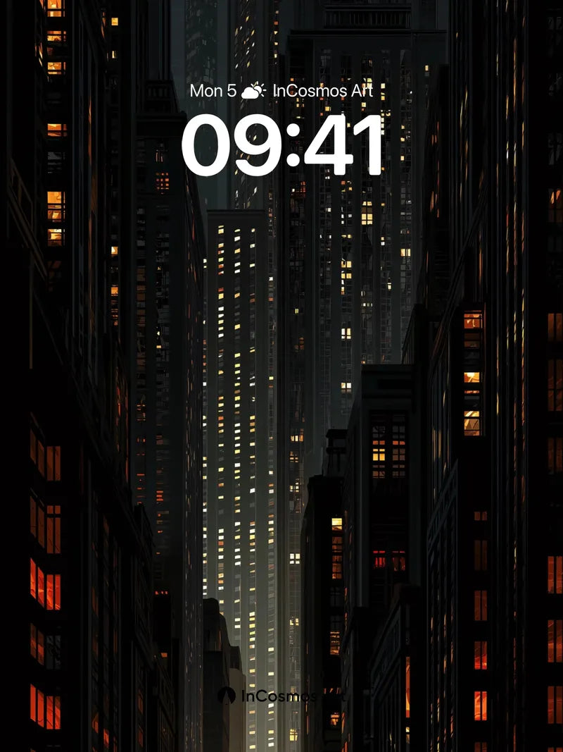 Neon Canopy Wallpaper with Vertical Light Veins