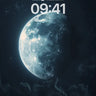 Crisp Lunar Veil Wallpaper with Starlit Depth wallpaper for iPhone, iPad & Mac