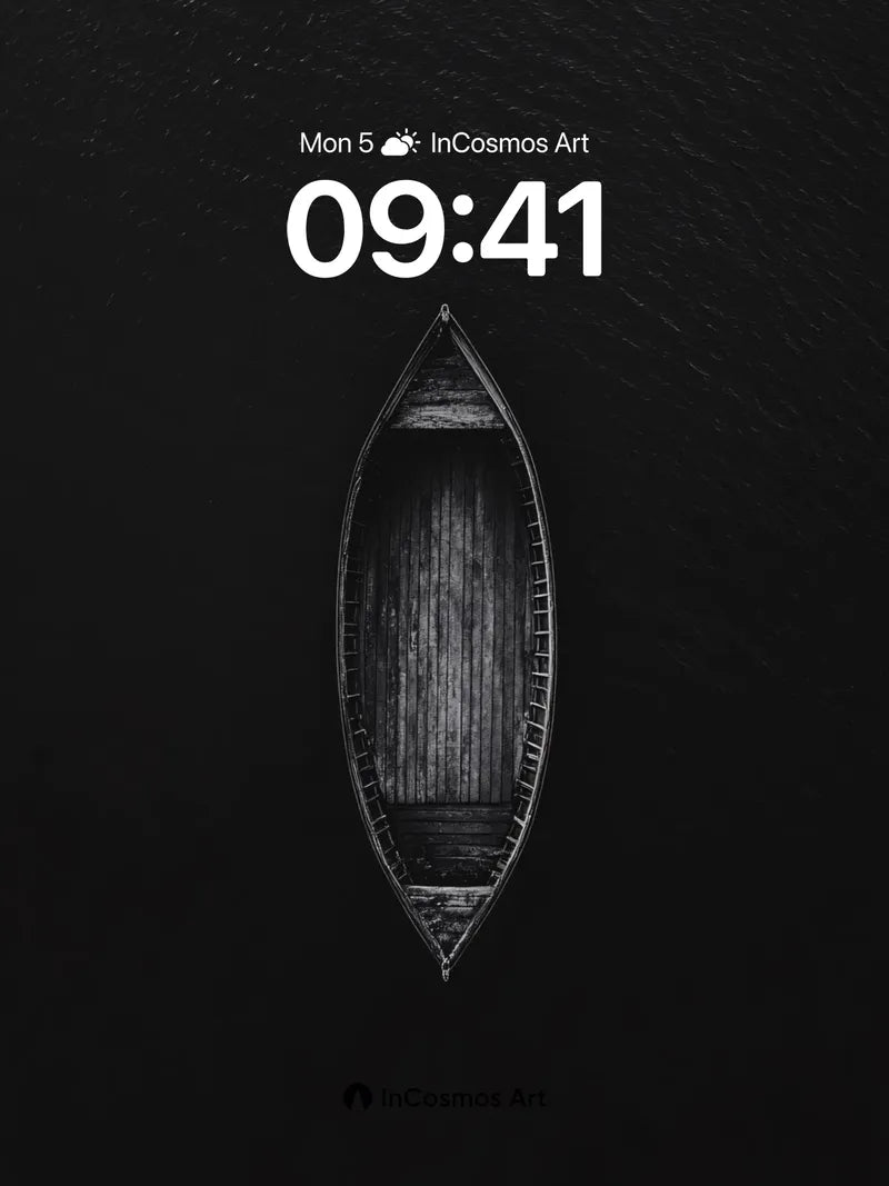 Solitary Drift Wallpaper with Midnight Wood