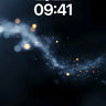 Stellar Drift Wallpaper with Floating Embers wallpaper for iPhone, iPad & Mac