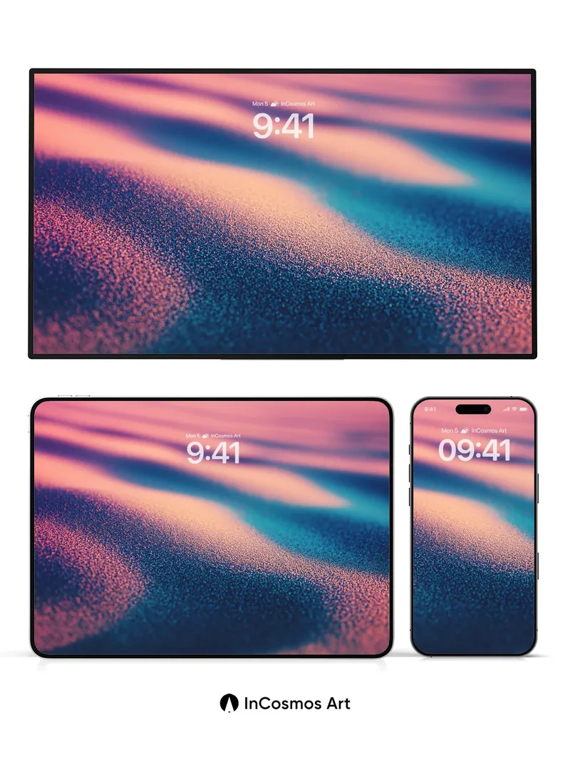 Serenity Sand Dune Wallpaper with Cosmic Hues