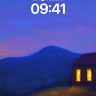 Cobalt Hush Wallpaper with Moonlit Hearth wallpaper for iPhone, iPad & Mac