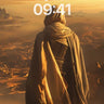 Golden Hush Wallpaper with Floating Pyramid wallpaper for iPhone, iPad & Mac