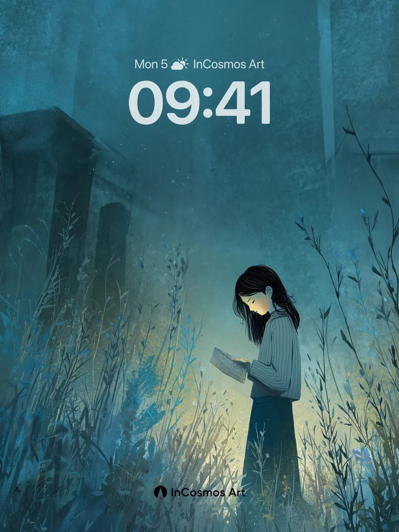 Faded Light Reading Background with Mist wallpaper for iPhone, iPad & Mac