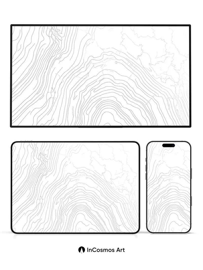 Silent Contour Wallpaper with Whispering Lines