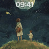 Luminous Moonlight Wallpaper with Starlit Whispers wallpaper for iPhone, iPad & Mac