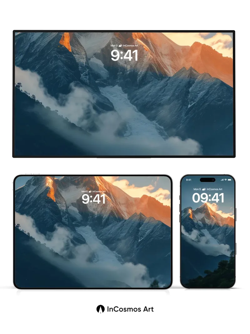 Golden Crown Wallpaper with Cloud Veils