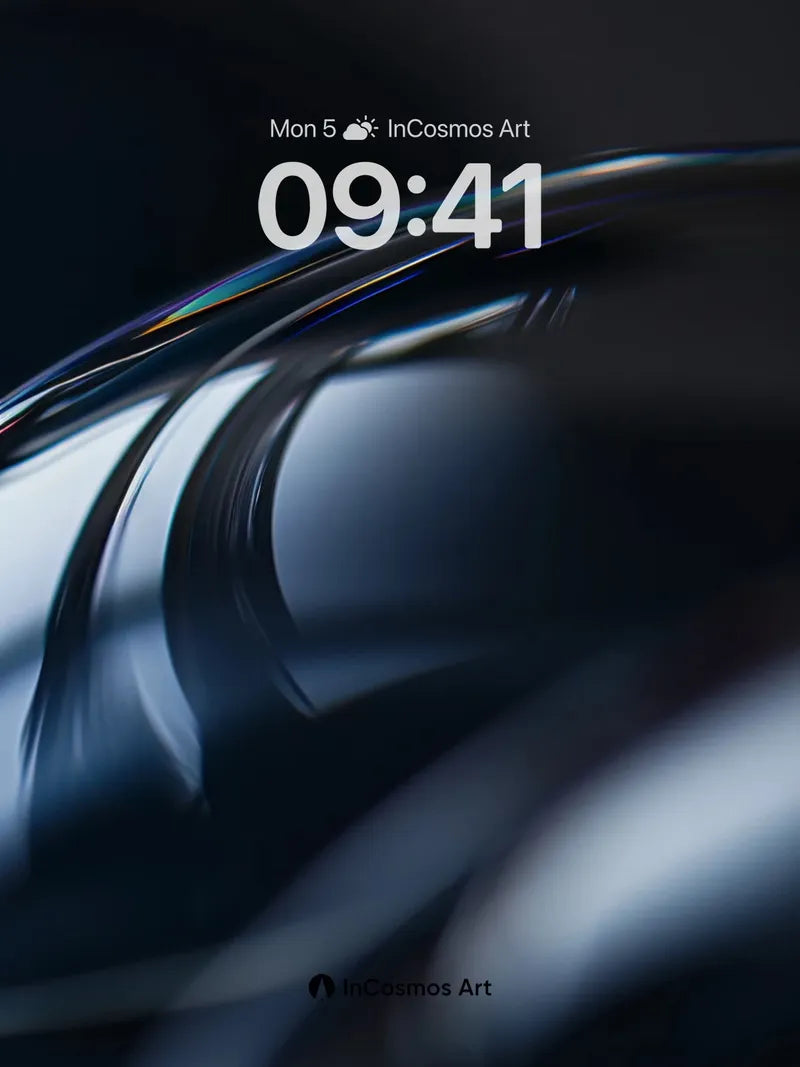 Obsidian Flow Wallpaper with Light Veins