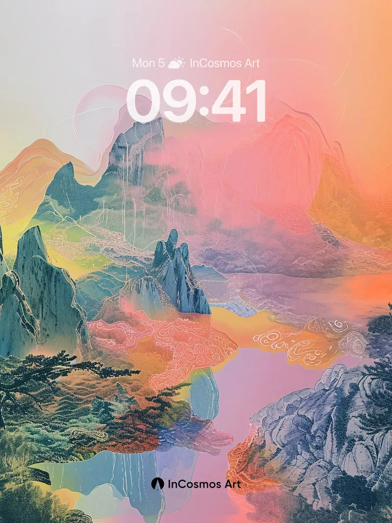 Spectral Valley Wallpaper with Ethereal Light