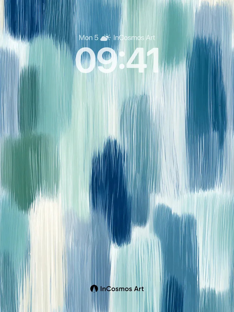 Serene Brushstroke Wallpaper with Icy Depths wallpaper for iPhone, iPad & Mac