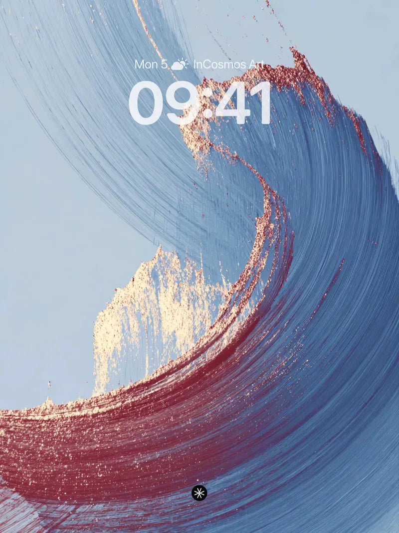 Oceanic Swirl Dynamic Brushstroke Wallpaper wallpaper for iPhone, iPad & Mac