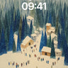 Snowfall Serenade Wallpaper with Whispering Pines wallpaper for iPhone, iPad & Mac