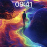 Luminous Pathway Wallpaper with Cosmic Flow wallpaper for iPhone, iPad & Mac