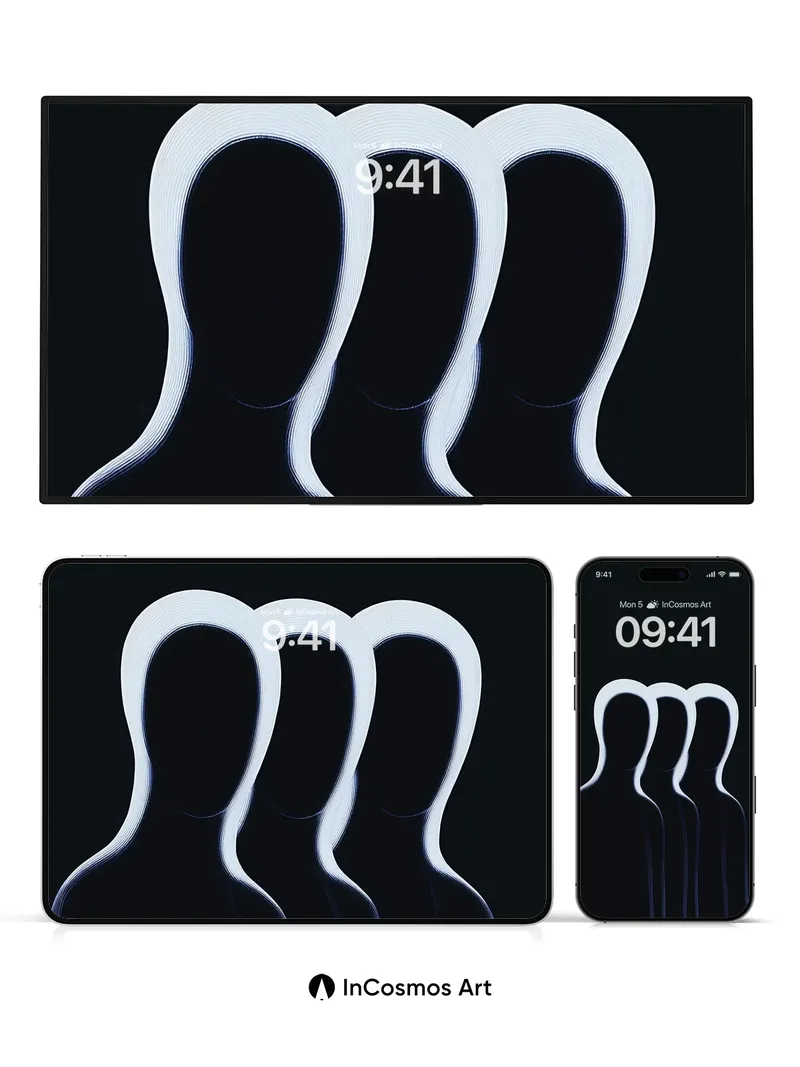 Silent Echo Wallpaper with Neon Veils