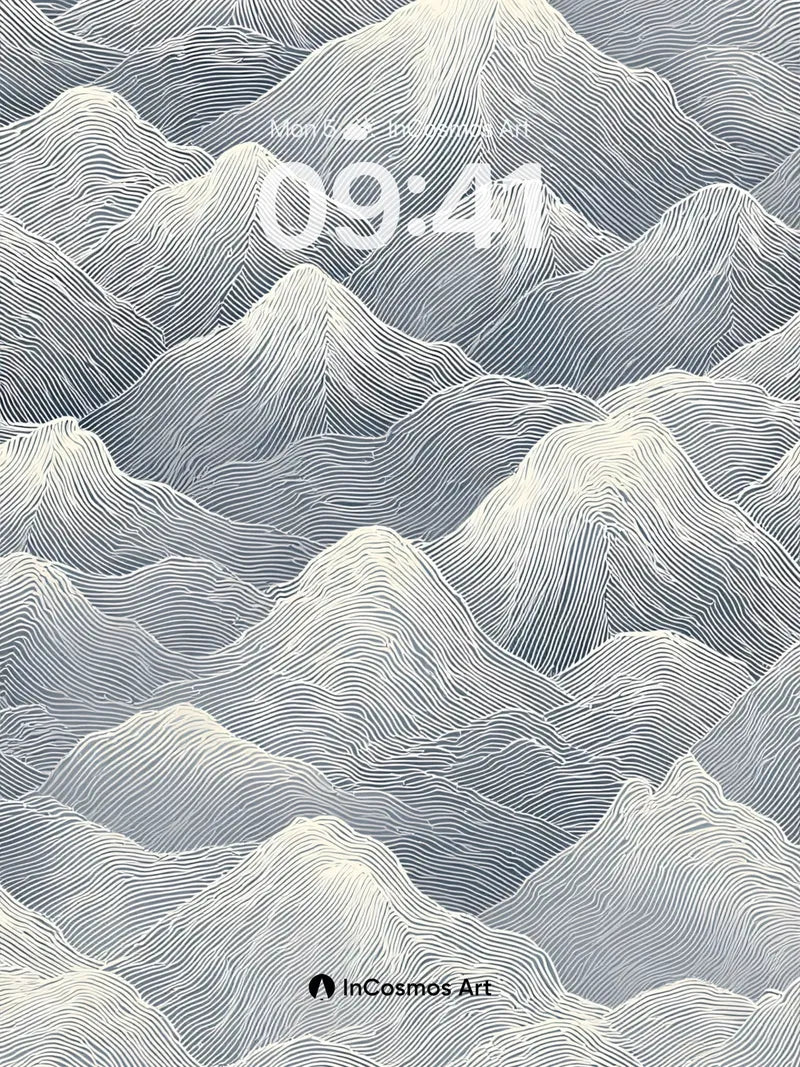Silent Ridge Wallpaper with Etched Lines wallpaper for iPhone, iPad & Mac