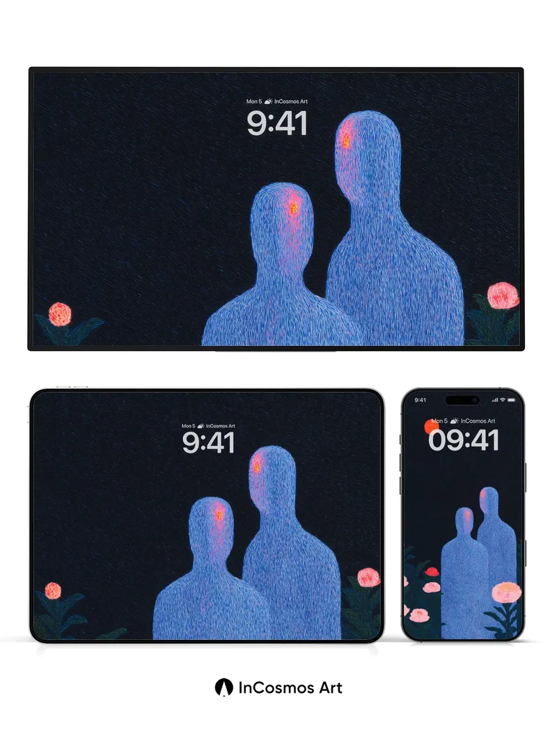 Silent Garden Wallpaper with Celestial Glow