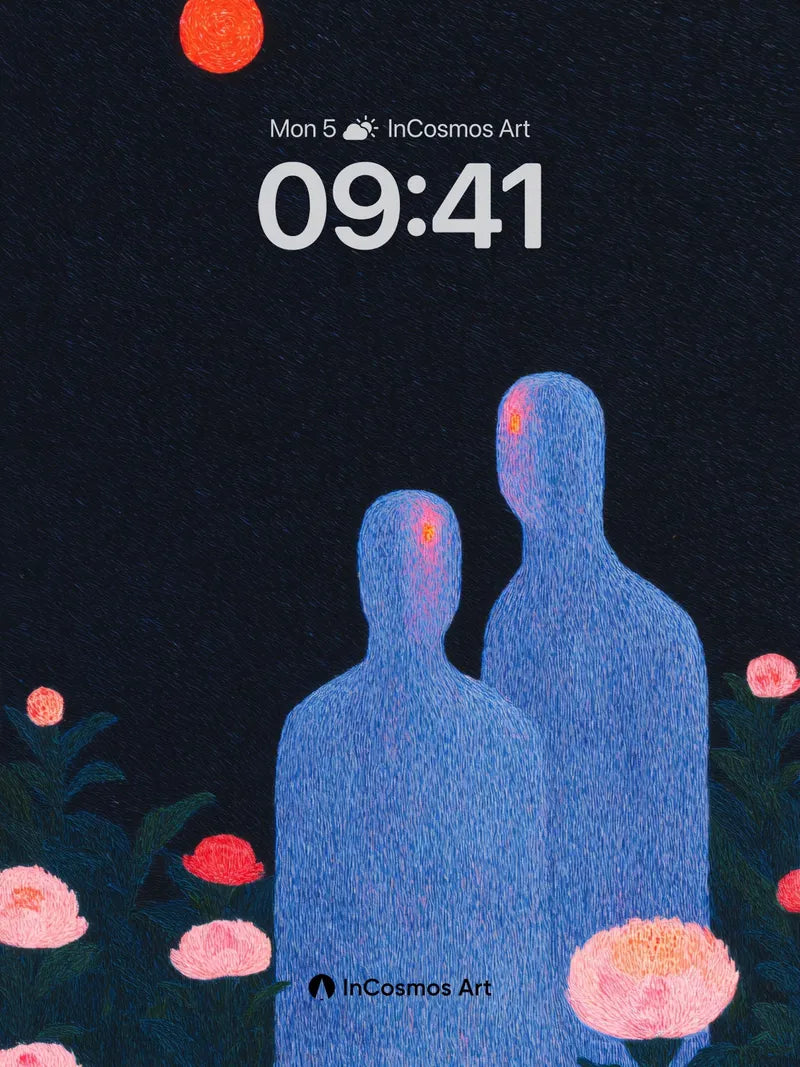 Silent Garden Wallpaper with Celestial Glow