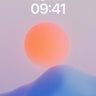 Serene Horizon Wallpaper with Floating Sun wallpaper for iPhone, iPad & Mac