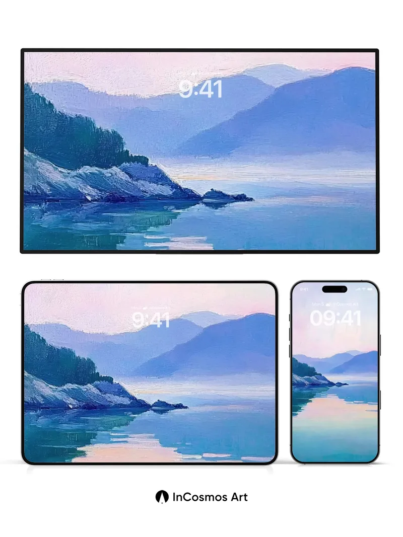 Serenity Mirage Wallpaper with Soft Horizon Hues