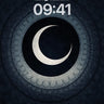 Silent Moonlight Wallpaper with Engraved Circles wallpaper for iPhone, iPad & Mac