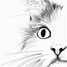 Whispering Ink Wallpaper with Feline Gaze wallpaper for iPhone, iPad & Mac