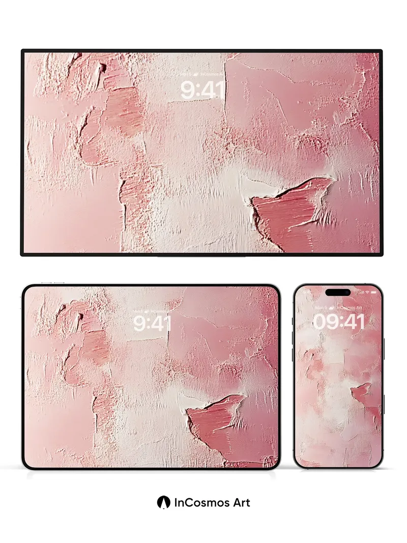 Soft Echo Wallpaper with Cracked Petal Hues