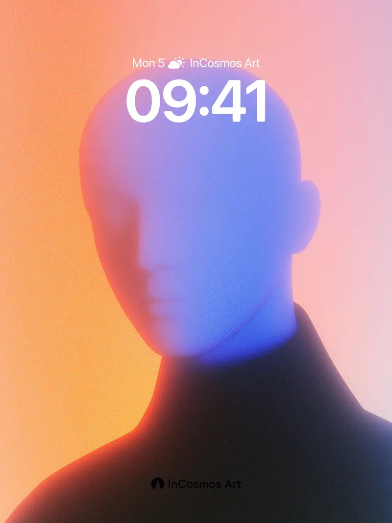 Neon Hush Wallpaper with Silent Face