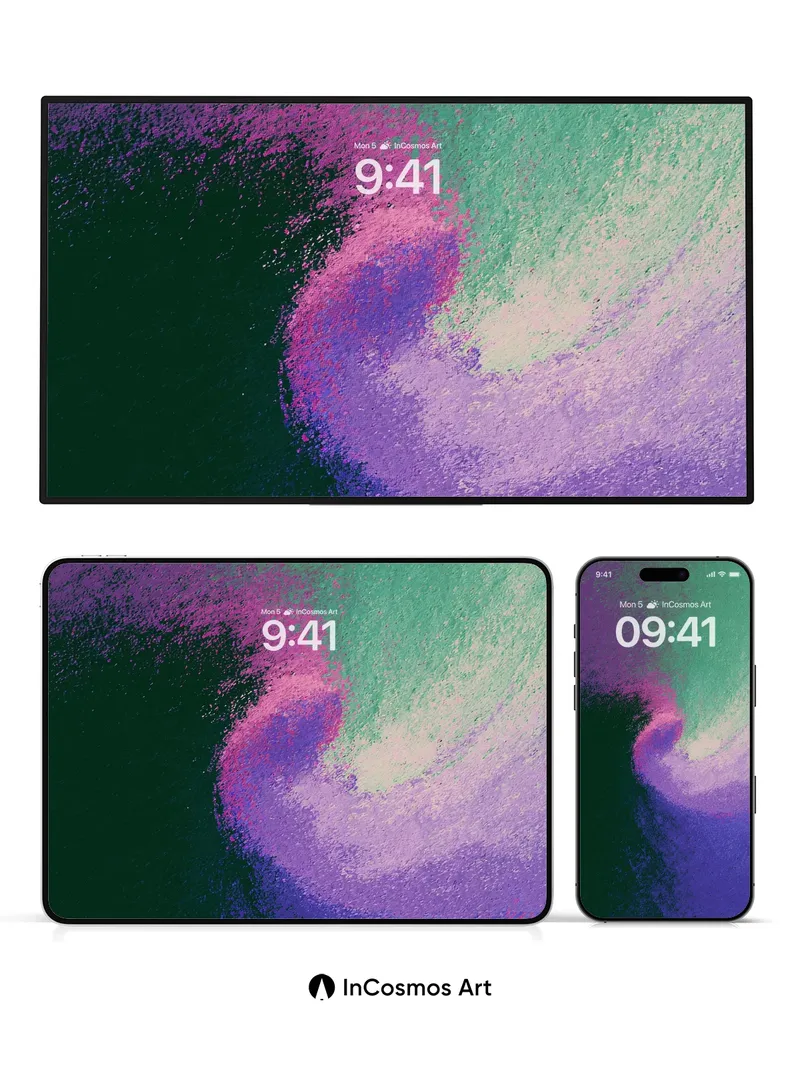 Luminous Veil Wallpaper with Ethereal Swirls