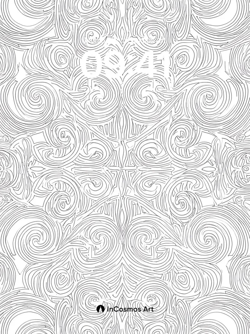 Whispering Scroll Wallpaper with Silver Veins