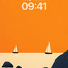 Serenity Sail Wallpaper with Orange Horizon wallpaper for iPhone, iPad & Mac