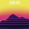 Neon Mirage Wallpaper with Glowing Horizon wallpaper for iPhone, iPad & Mac