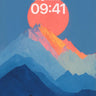 Serene Gradient Mountain Wallpaper with Amber Glow wallpaper for iPhone, iPad & Mac