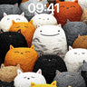 Serenity Knit Cat Wallpaper with Cozy Hugs wallpaper for iPhone, iPad & Mac