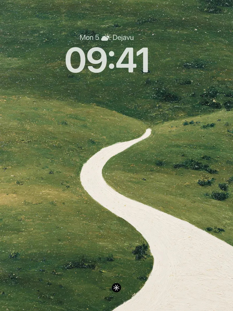 Winding Path Green Hills Wallpaper