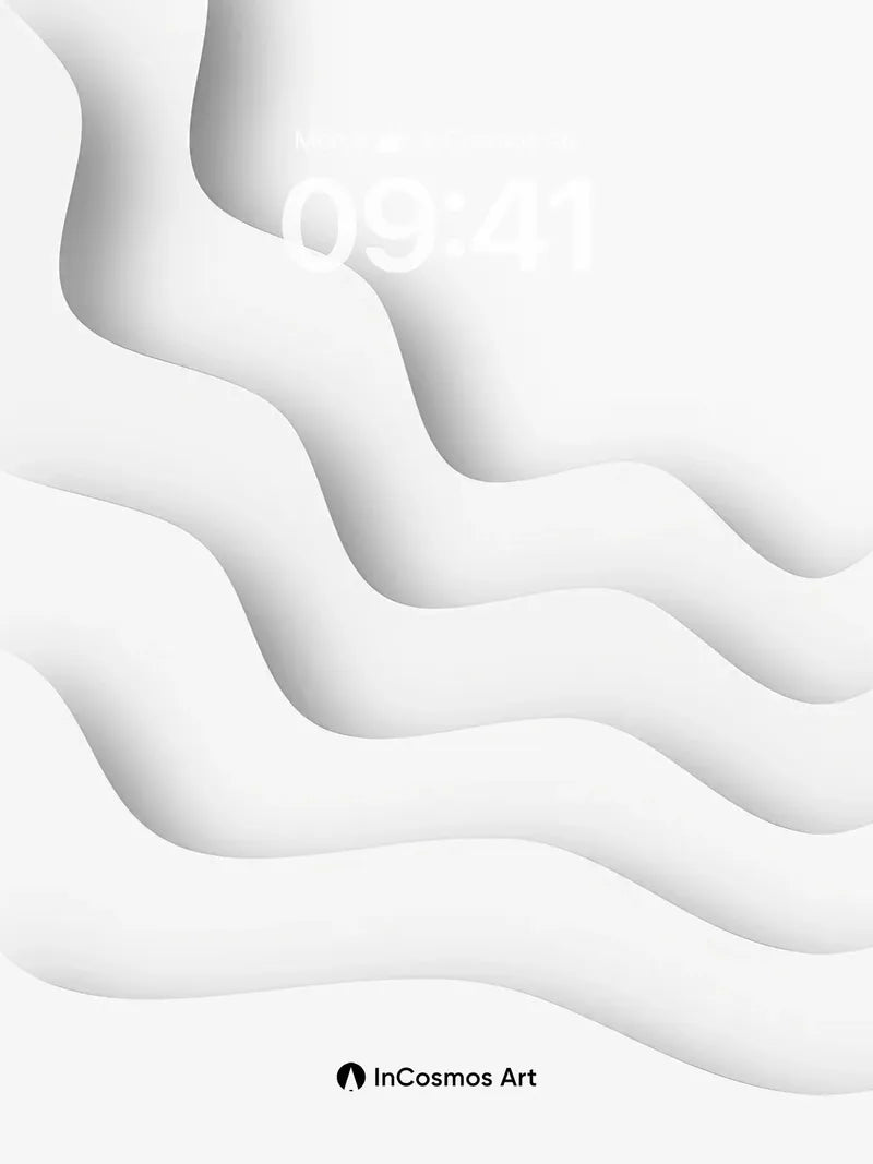 Serene Wave Wallpaper with Floating Depth